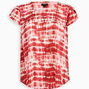 Torrid Georgette Tulip Sleeve V Neck Blouse Sz 2X